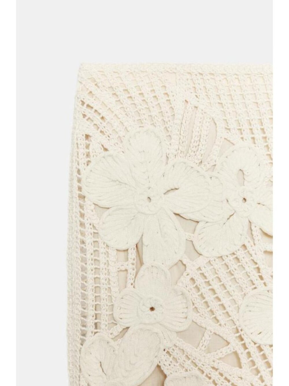 ZARA ZW COLLECTION CROCHET MIDI SKIRT - Picture 8 of 8